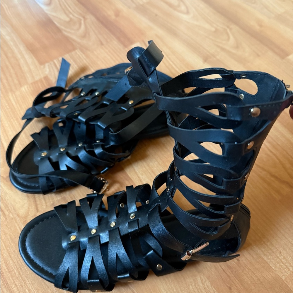 Black Gladiator Sandals